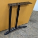Teknion Black Height Adjustable Table Desk Leg w/ Rear Wheel