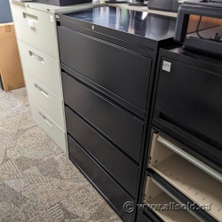 Black Artopex 4 Drawer Lateral File Cabinet, Locking