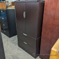 Espresso 2 Door, 2 Drawer Storage & File Cabinet