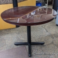 Glass Top Autumn Maple 36" Round Meeting Conference Table