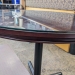 Glass Top Autumn Maple 36" Round Meeting Conference Table