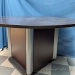 Espresso 54" Round Boardroom Meeting Table w/ Square Base