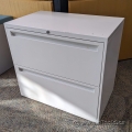 White Metal 2 Drawer Lateral File Cabinet