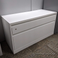White Steelcase Box File Lateral File Cabinet w/ Dividers 42"