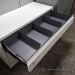 White Steelcase Box File Lateral File Cabinet w/ Dividers 42"