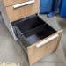 Teknion White & Medium Maple 3 Drawer Pedestal File Cabinet