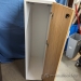Teknion White & Medium Maple Narrow Wardrobe Tower Cabinet