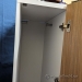 Teknion White & Medium Maple Narrow Wardrobe Tower Cabinet