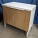 Teknion White & Medium Maple 2 Door Credenza Storage Cabinet