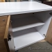 Teknion White & Medium Maple 2 Door/Drawer File Storage Cabinet