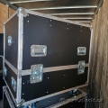 Black and Silver Rolling Equipment Travel Road Case