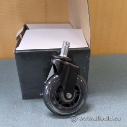 3" Hardwood Rubber Chair Caster Castor Wheels, Set of 5, 11 mm