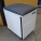 Artopex Pale Blonde 2 Drawer Pedestal File Cabinet, Grey Cushion