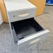 Steelcase Beige Rolling 3 Drawer Pedestal File Cabinet