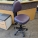 Purple and Black Rolling Tall Work Lab Stool w/o Arms