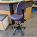 Purple and Black Rolling Tall Work Lab Stool w/o Arms