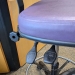 Purple and Black Rolling Tall Work Lab Stool w/o Arms