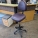 Purple and Black Rolling Drafting Stool w/o Arms
