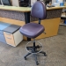 Purple and Black Rolling Drafting Stool w/o Arms