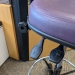 Purple and Black Rolling Drafting Stool w/o Arms