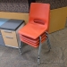 Stanflex Orange Plastic Steel Stacking Guest Chair