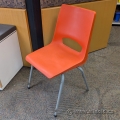 Stanflex Orange Plastic Steel Stacking Guest Chair