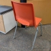 Stanflex Orange Plastic Steel Stacking Guest Chair
