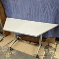 Grey Coalesse Akira Nesting Rolling Trapezoid Training Table