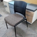 KI Furniture Strive Black Stacking Guest Chair w/ Brown Seat