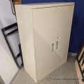 Steelcase Beige 2 Door Storage Cabinet 36" x 17" x 52.5"