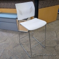 White Tela Tall Bistro Height Stool