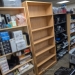 Tall Sugar Maple Wood Bookshelf Bookcase w/ Adjustable Shelves