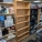 Tall Sugar Maple Wood Bookshelf Bookcase w/ Adjustable Shelves