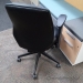 Black Leather Office Task Chair w/ Height Adjustable Arms