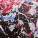 Red, Blue, and Purple Splatter Wall Painting