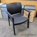 KI Furniture Rapture Black Stacking Guest Chair, Low Seat Height