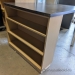 Tall Grey Workstation Desk w/ Blonde Shelving