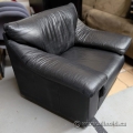 Black Leather Lounge Sofa Armchair