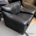 Black Leather Lounge Sofa Armchair