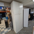 White 2 Door Storage Cabinet with Upper 2 Door Storage