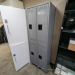 Uline Bank of 4 Doors, Grey Double Tier Storage Locker