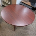 Heartwood Mahogany 42" Round Office Meeting Table w/ Cross Base