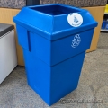 Startech 30 Gallon Square Recycling Bin Container, Open Top Lid