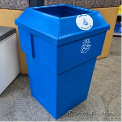 Startech 30 Gallon Square Recycling Bin Container, Open Top Lid