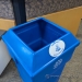 Startech 30 Gallon Square Recycling Bin Container, Open Top Lid