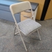 Set of 4 COSCO Tan & Grey Folding Vinyl Table and Fabric Chairs