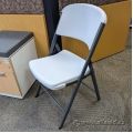 Lifetime White & Grey Commercial Folding Chair