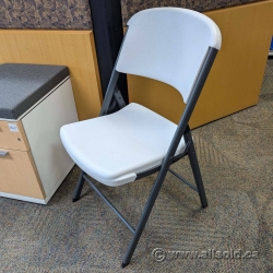 Lifetime White & Grey Commercial Folding Chair