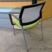 SitOnit Focus Grey Mesh and Green Seat Stacking Side Guest Chair