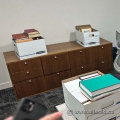 Teknion Solutions Solitaire Series Walnut Credenza Cabinet